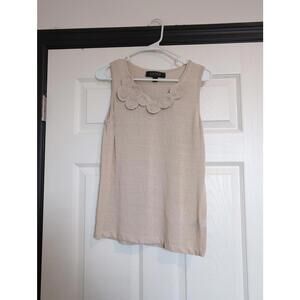 Large linen blend rose tank